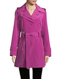 London Fog Women s Double Lapel Rain Coat in Pink at Amazon